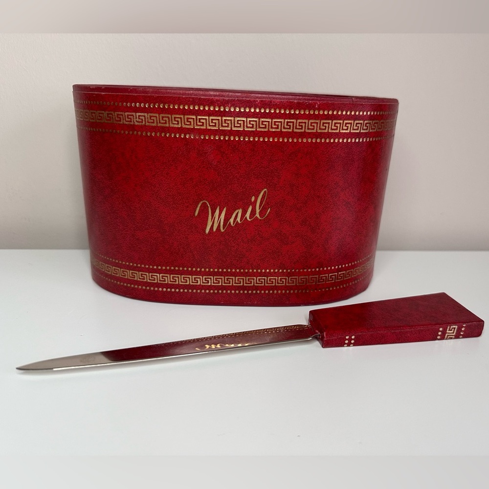 Vintage Mail Opener and Desk Letter Organizer